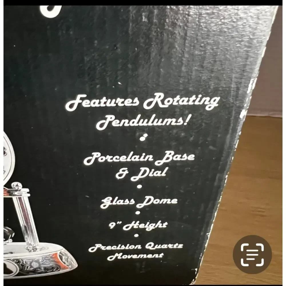 ELVIS PRESLEY Silver Anniversary Clock Porcelain Base Rotate Glass Dome